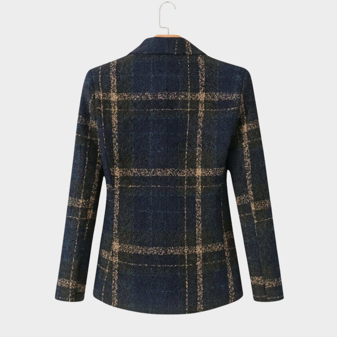 Natalie | Classic checked wool coat