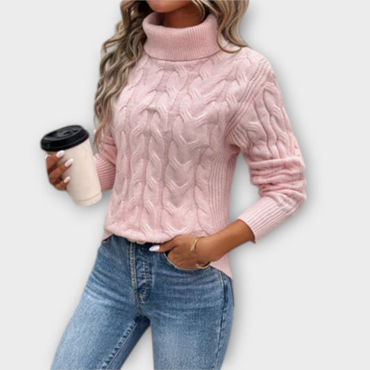Amelia – Elegant Roll Neck Sweater in Knit
