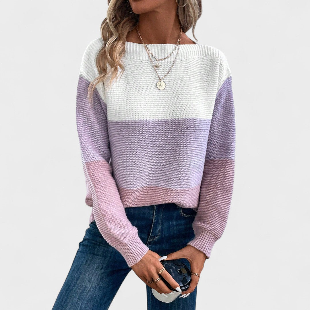 Camille | Colour Block Knit Jumper