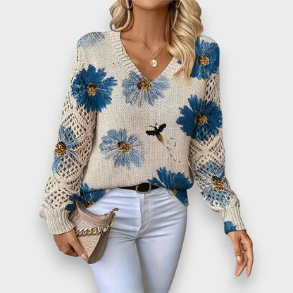 Carina | Delicate Floral Sweater