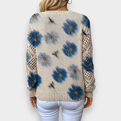 Carina | Delicate Floral Sweater
