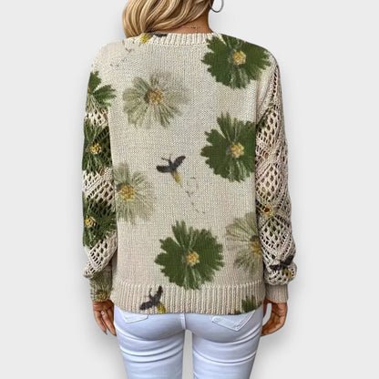 Carina | Delicate Floral Sweater